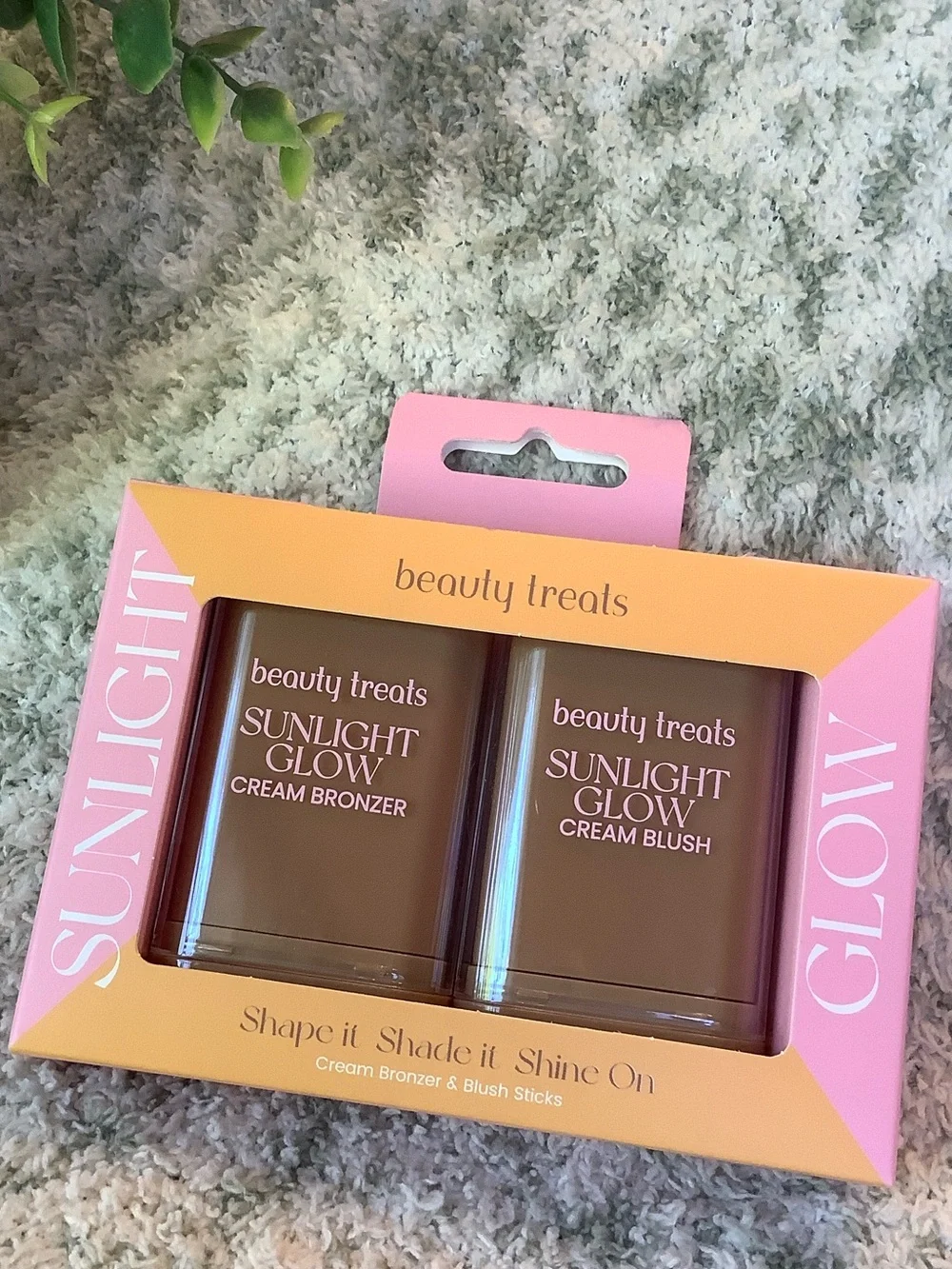 Beauty Treats Sunlight Glow Cream Bronzer & Blush Duo Sun Kissed NWT 2x.44 oz.